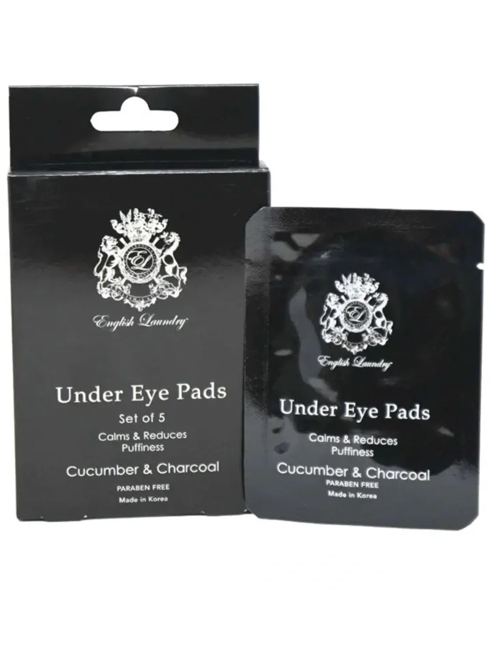 English Laundry Cucumber Charcoal Under Eye Pads Depuffing 5 pack Korean NEW